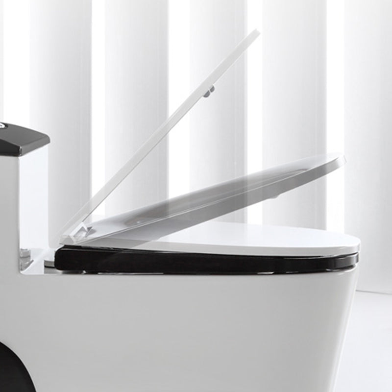 Skirted Toilet Traditional Floor Mount One-Piece Toilet with Slow Close Seat