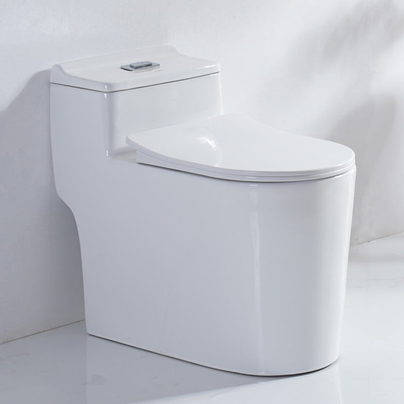 Skirted Toilet Traditional Floor Mount One-Piece Toilet with Slow Close Seat