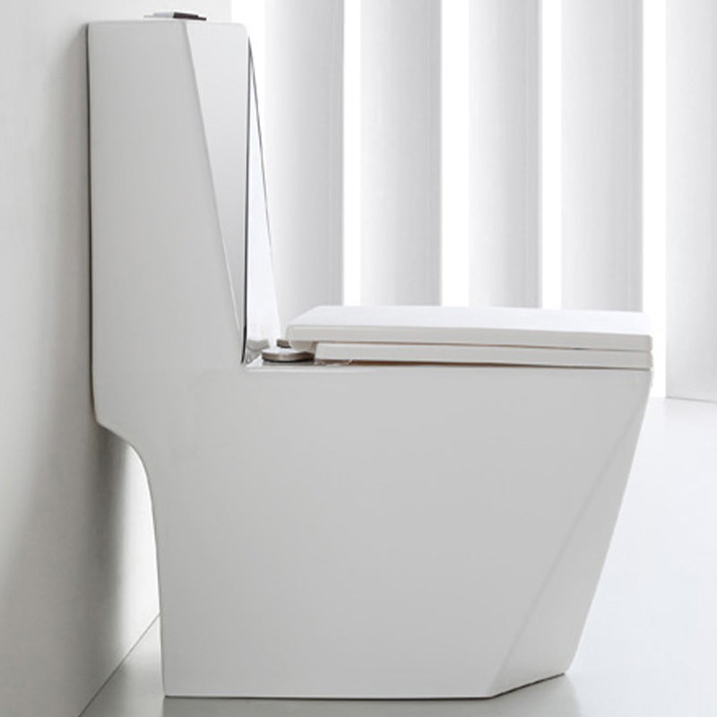 Skirted Toilet Traditional Floor Mount One-Piece Toilet with Slow Close Seat
