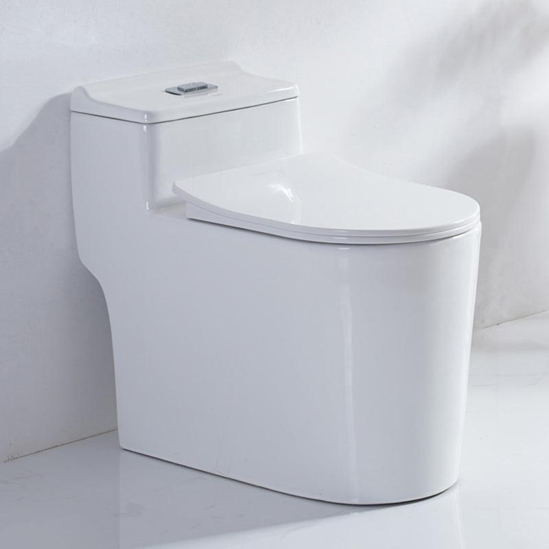 Skirted Toilet Traditional Floor Mount One-Piece Toilet with Slow Close Seat