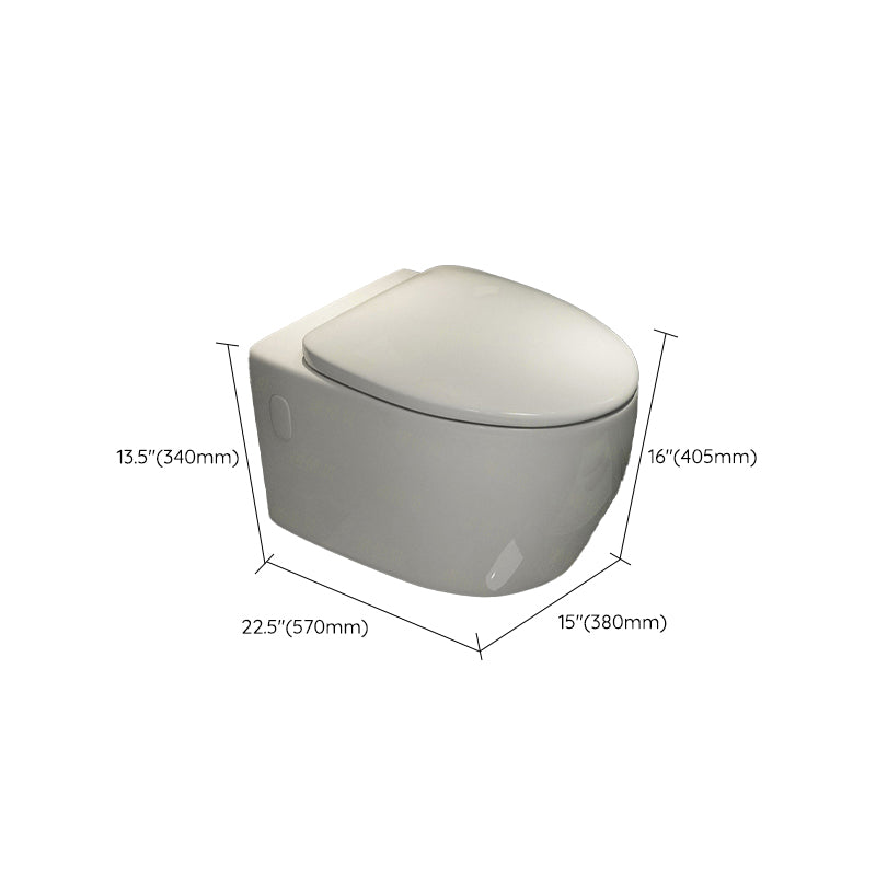 Wall Mount Porcelain Flush Toilet One-Piece Toilet Modern Toilet Bowl