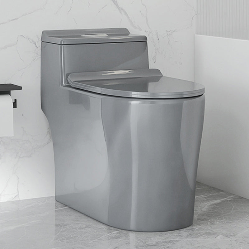 Traditional Siphon Jet Concealed Tank Flush Toilet Floor Mount Toilet Bowl with Seat