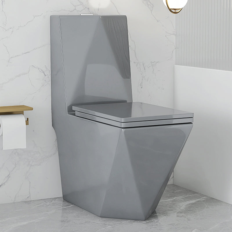 Traditional Siphon Jet Concealed Tank Flush Toilet Floor Mount Toilet Bowl with Seat