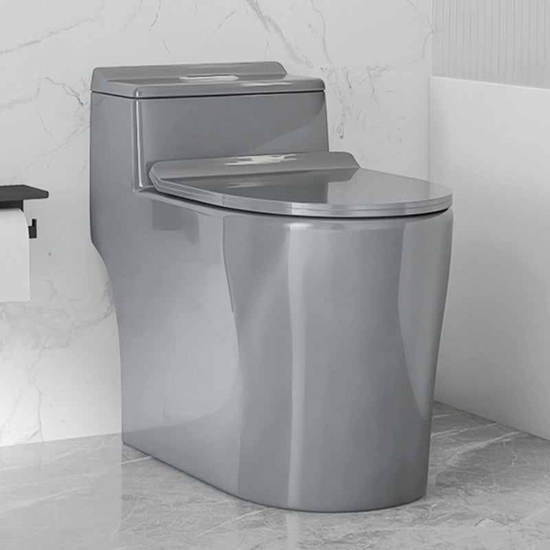 Traditional Siphon Jet Concealed Tank Flush Toilet Floor Mount Toilet Bowl with Seat