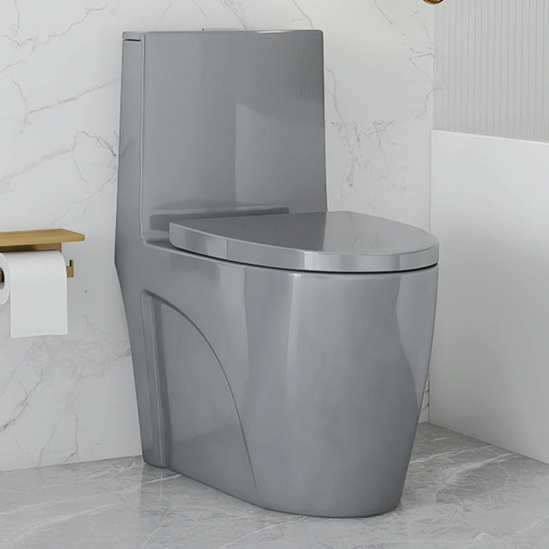 Traditional Siphon Jet Concealed Tank Flush Toilet Floor Mount Toilet Bowl with Seat