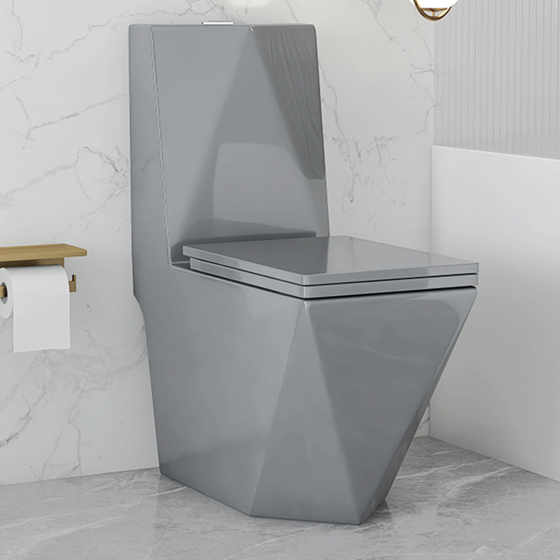 Traditional Siphon Jet Concealed Tank Flush Toilet Floor Mount Toilet Bowl with Seat