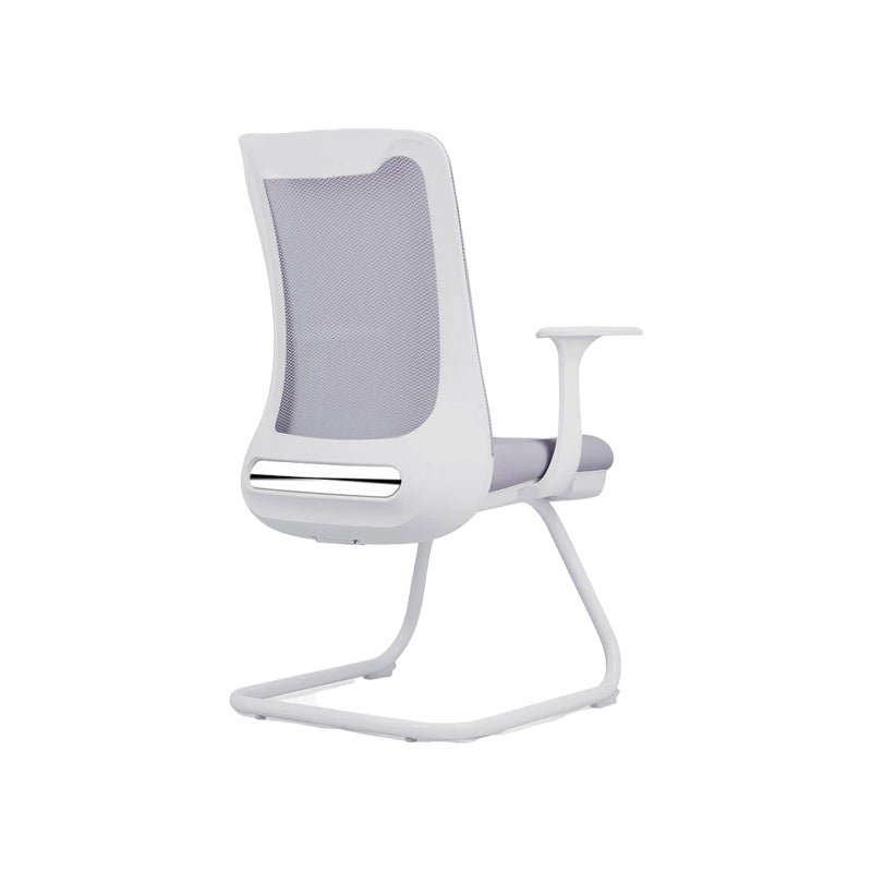 Modern Swivel Chair No Distressing Fixed Arms Breathable Air Grid Office Chair