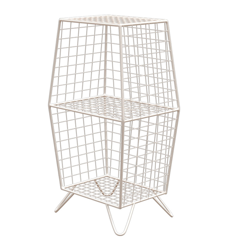 Glam Metal Bookshelf Closed Back Standard Bookcase with Shelves