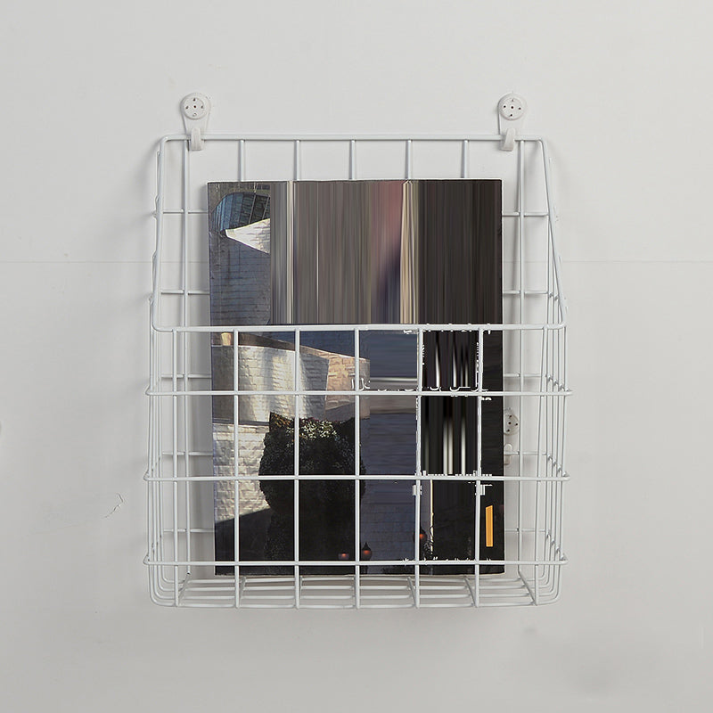 Industrial Floating Bookshelf Closed Back Metal Bookcase with Shelves