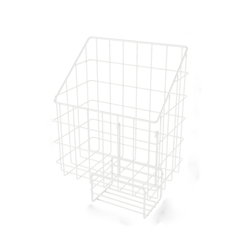 Industrial Floating Bookshelf Closed Back Metal Bookcase with Shelves