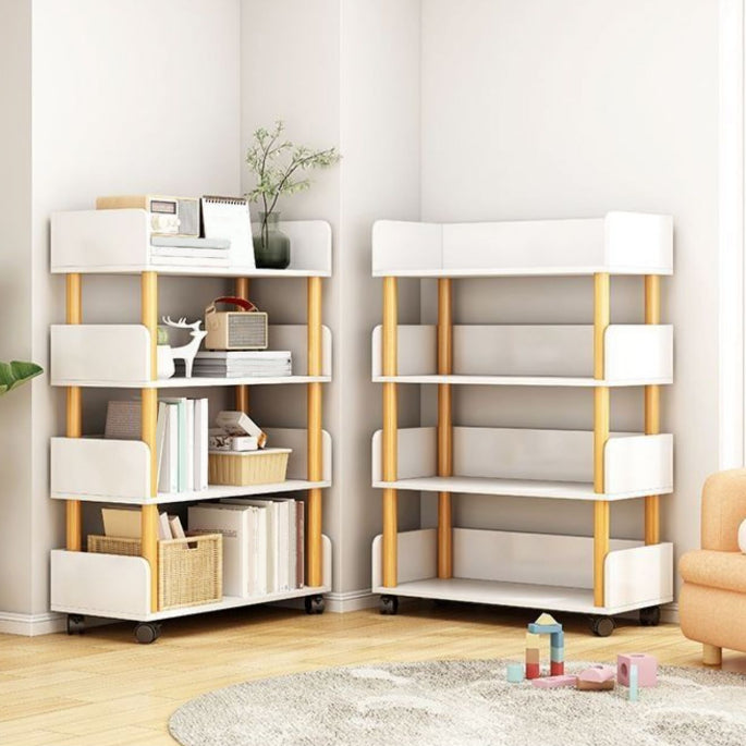 Open Back Standard Bookshelf Scandinavian Bookcase with Shelves