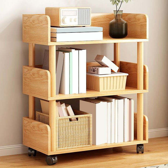 Open Back Standard Bookshelf Scandinavian Bookcase with Shelves