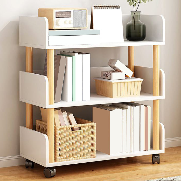 Open Back Standard Bookshelf Scandinavian Bookcase with Shelves