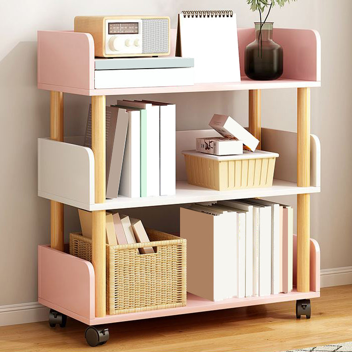 Open Back Standard Bookshelf Scandinavian Bookcase with Shelves