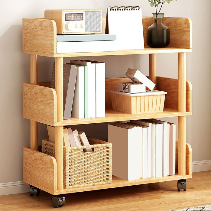Open Back Standard Bookshelf Scandinavian Bookcase with Shelves