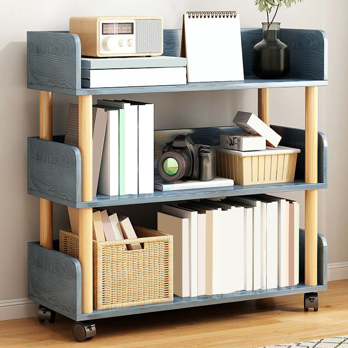 Open Back Standard Bookshelf Scandinavian Bookcase with Shelves