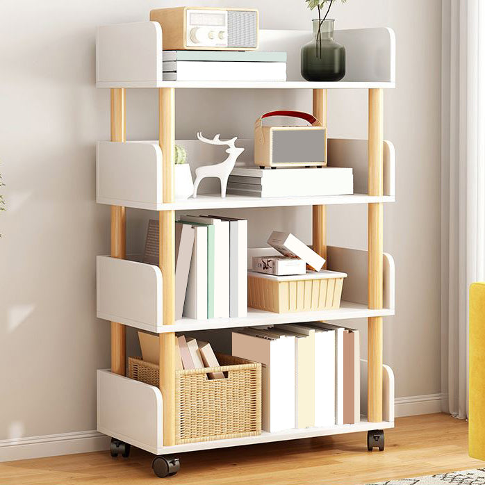 Open Back Standard Bookshelf Scandinavian Bookcase with Shelves