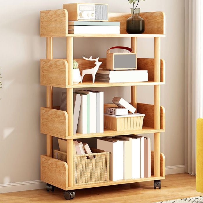 Open Back Standard Bookshelf Scandinavian Bookcase with Shelves