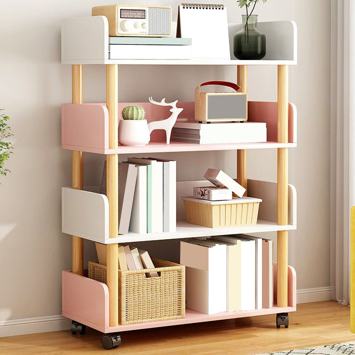 Open Back Standard Bookshelf Scandinavian Bookcase with Shelves
