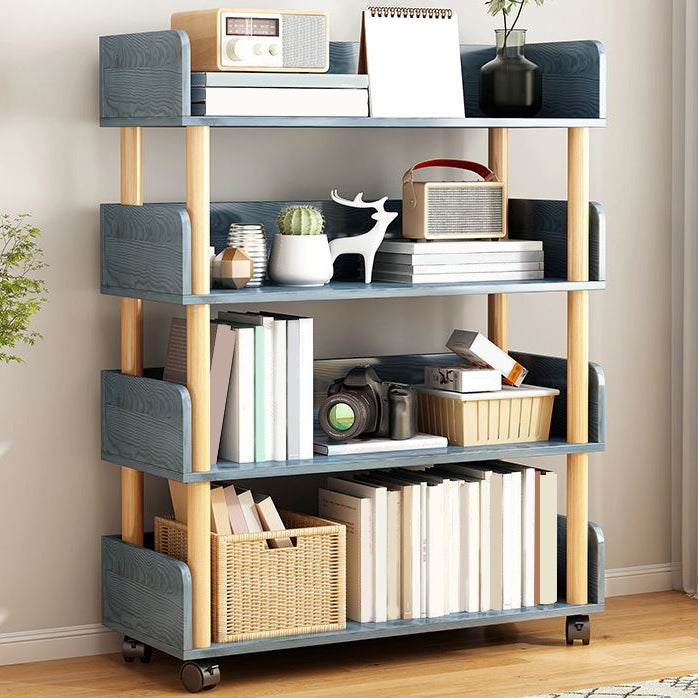 Open Back Standard Bookshelf Scandinavian Bookcase with Shelves