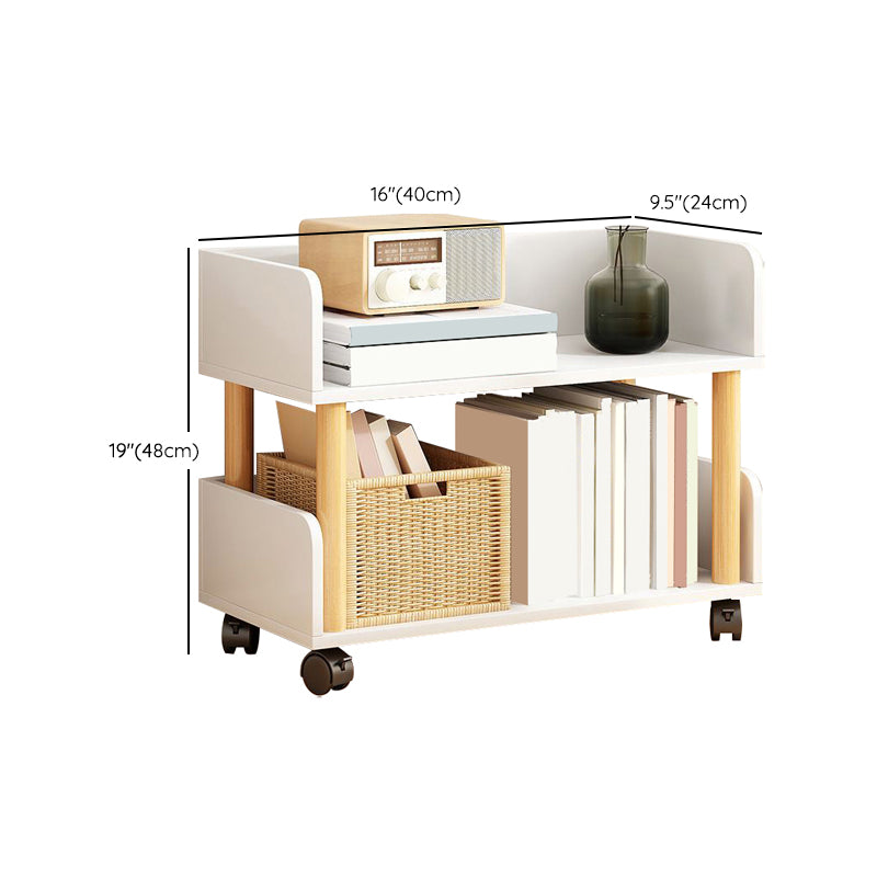 Open Back Standard Bookshelf Scandinavian Bookcase with Shelves