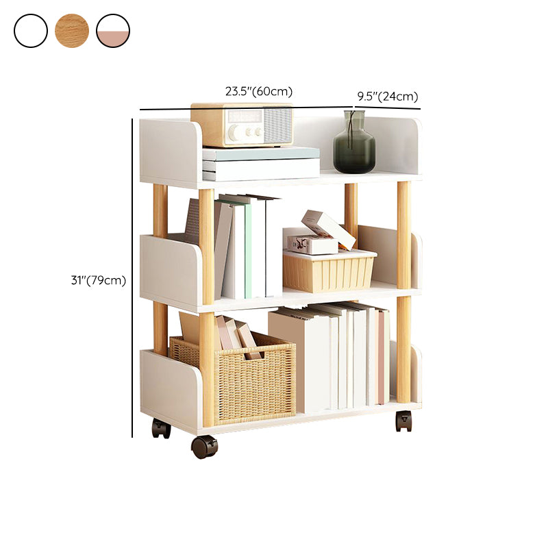 Open Back Standard Bookshelf Scandinavian Bookcase with Shelves