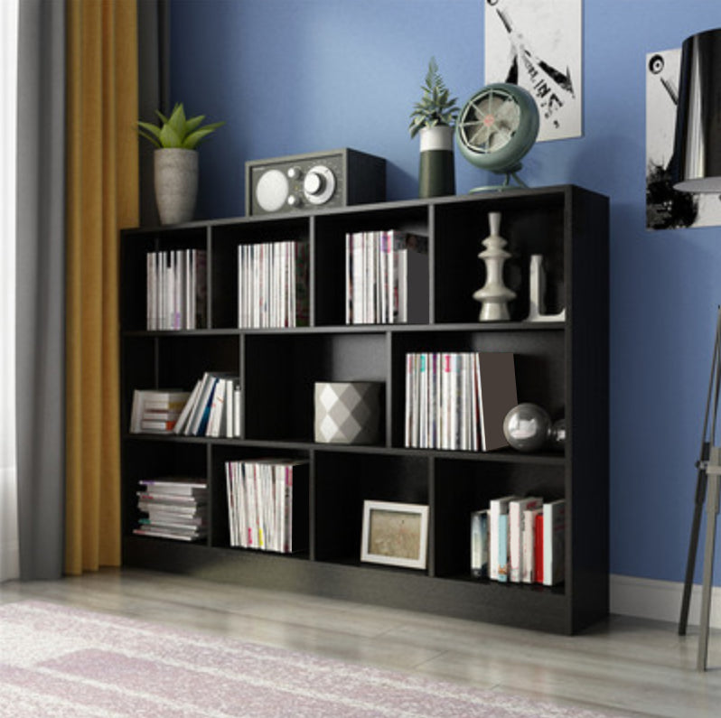 Scandinavian Standard Bookcase Closed Back Engineered Wood Bookshelf