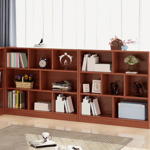 Scandinavian Standard Bookcase Closed Back Engineered Wood Bookshelf