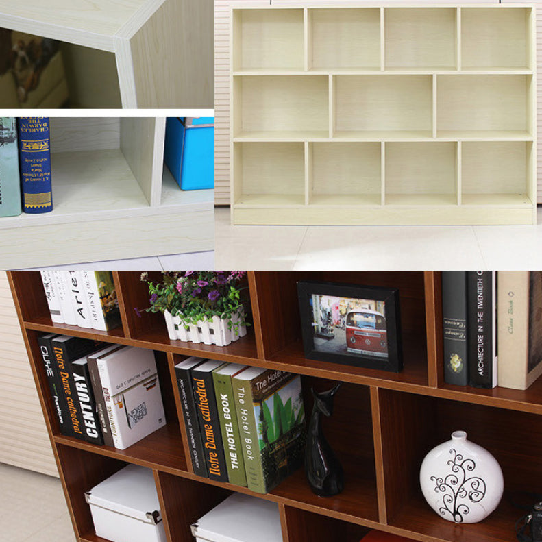 Scandinavian Standard Bookcase Closed Back Engineered Wood Bookshelf