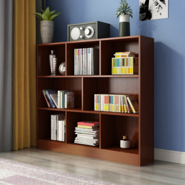 Scandinavian Standard Bookcase Closed Back Engineered Wood Bookshelf