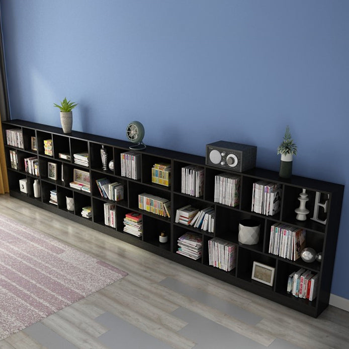 Scandinavian Standard Bookcase Closed Back Engineered Wood Bookshelf