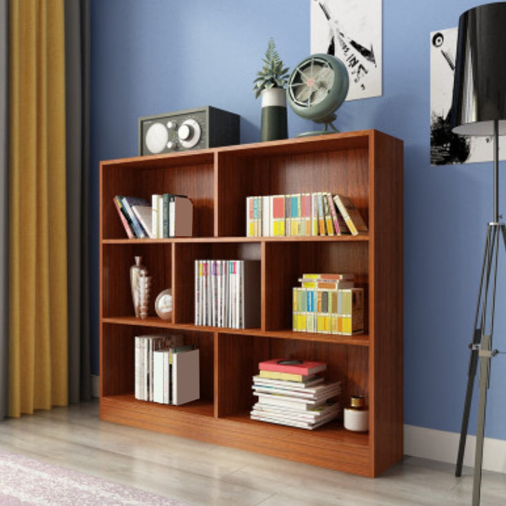 Scandinavian Standard Bookcase Closed Back Engineered Wood Bookshelf