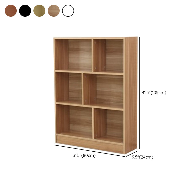 Scandinavian Standard Bookcase Closed Back Engineered Wood Bookshelf