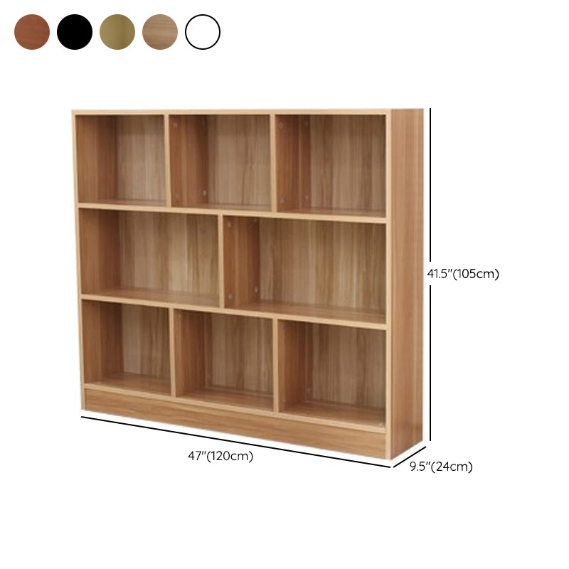 Scandinavian Standard Bookcase Closed Back Engineered Wood Bookshelf