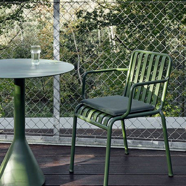 Industrial Metal Bistro Table Green Water Resistant Bistro Table