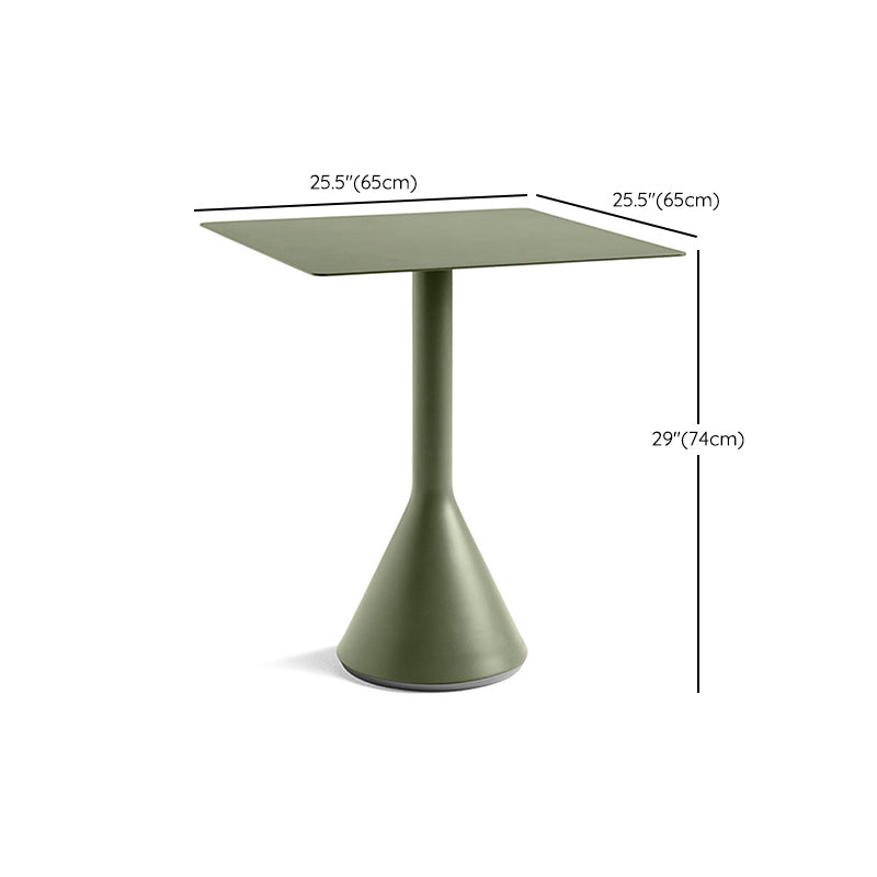 Industrial Metal Bistro Table Green Water Resistant Bistro Table