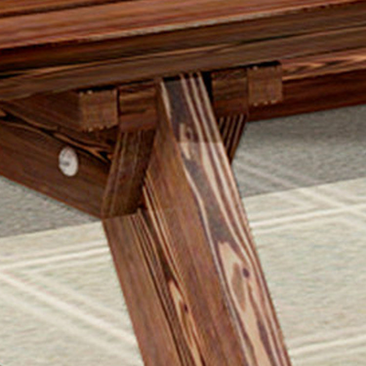 Farmhouse Water Resistant Picnic Table Solid Wood 1.57" Picnic Table