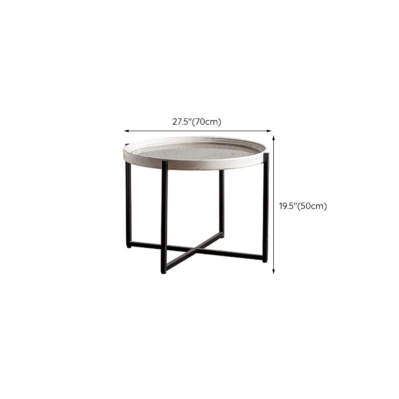 French Country Side Table Glass Top Single Accent Side Table