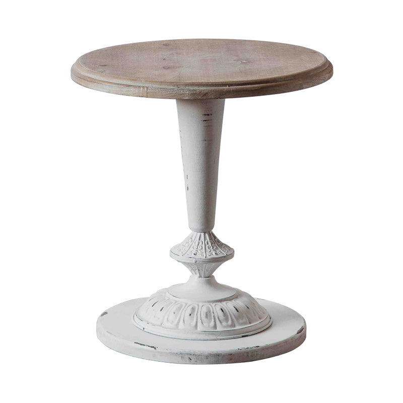 19" Wide French Country Side Table Round Accent Side Table for Bedroom