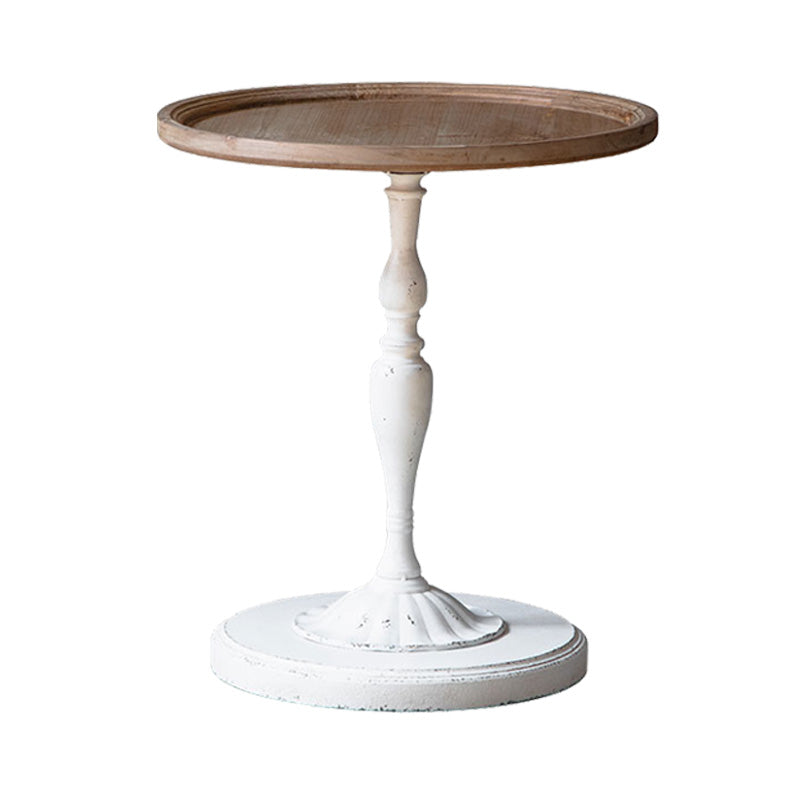 19" Wide French Country Side Table Round Accent Side Table for Bedroom