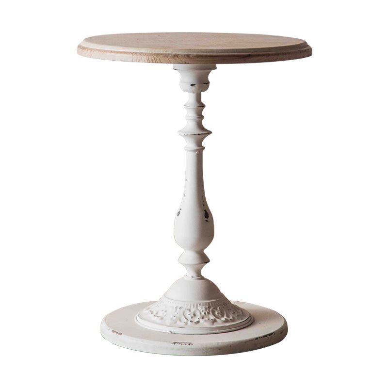 19" Wide French Country Side Table Round Accent Side Table for Bedroom