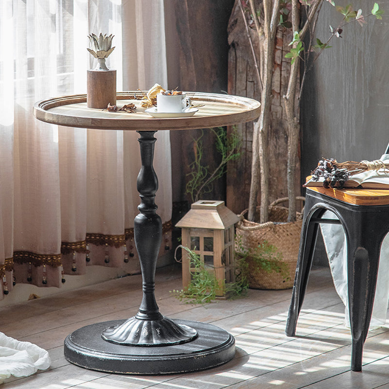 19" Wide French Country Side Table Round Accent Side Table for Bedroom