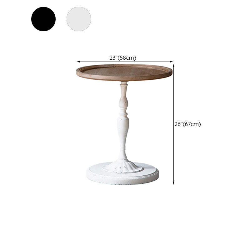 19" Wide French Country Side Table Round Accent Side Table for Bedroom