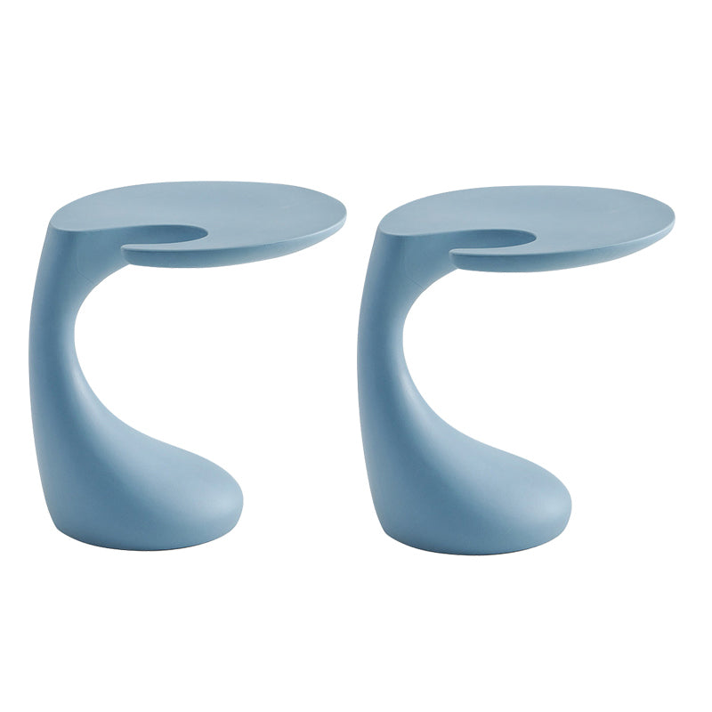 Modern Naturally Shaped End Table Plastic Table for Living Room