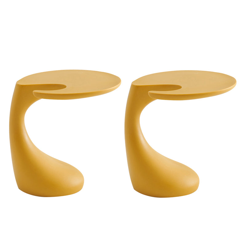 Modern Naturally Shaped End Table Plastic Table for Living Room