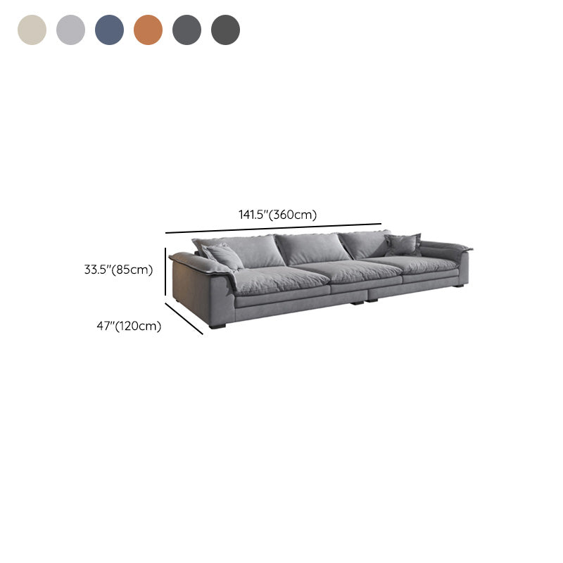 Contemporary Settee Living Room Pillow Top Arm Pillows Seating