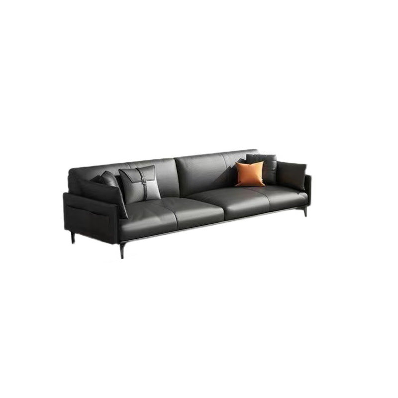 Vintage Living Room Sofa Leather Pillow Top Arm Pillows Seating