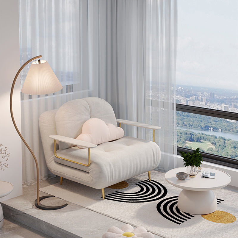 Fabric Upholstered Futon Chair Tufted Twin Futon Sleeper Sofa