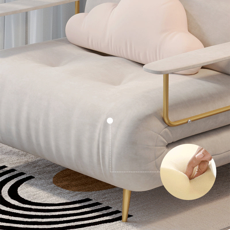 Fabric Upholstered Futon Chair Tufted Twin Futon Sleeper Sofa