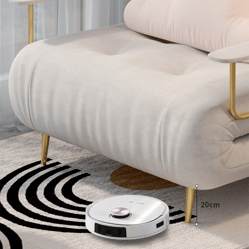 Fabric Upholstered Futon Chair Tufted Twin Futon Sleeper Sofa